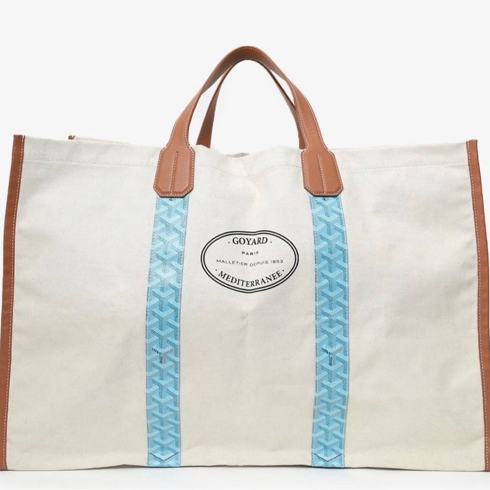 Goyard Mediteranee Turquoise reversible tote bag